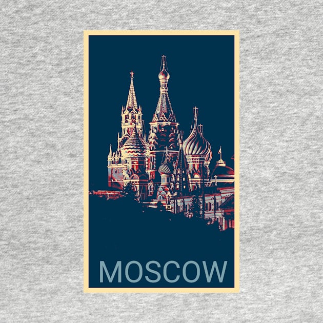 Moscow in Shepard Fairey style by Montanescu